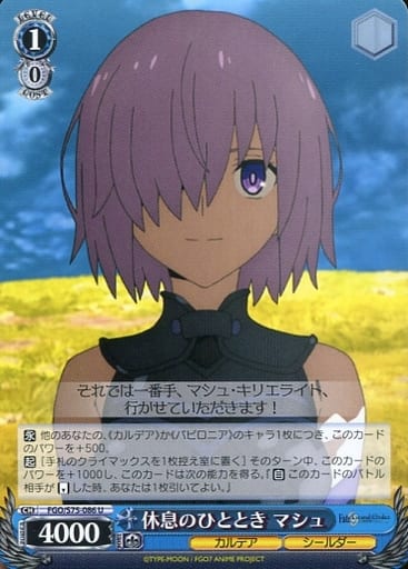 [U] FGO/S75-086 休息のひととき マシュ