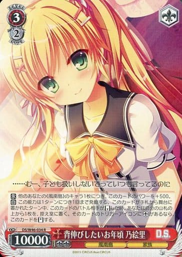 [R] DS/W46-034 背伸びしたいお年頃 乃絵里