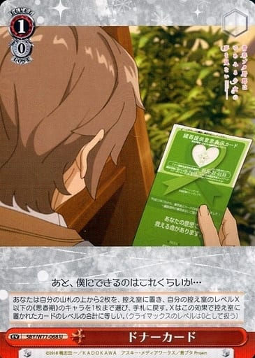 [U] SBY/W77-068 ドナーカード