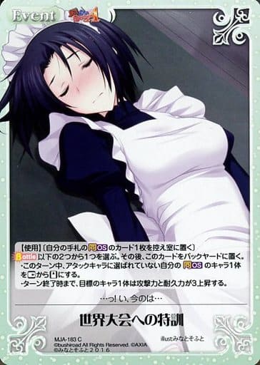 [C] MJA-183 世界大会への特訓