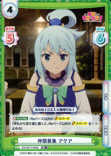 [TD+] KS/001T-006S 仲間募集 アクア