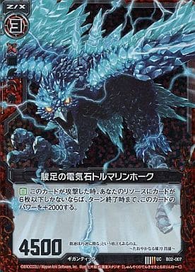 [UCH] B02-007 駿足の電気石トルマリンホーク(ホロ)